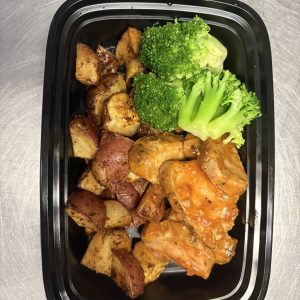 Chipotle Pork with Roasted Red Potato and Broccoli