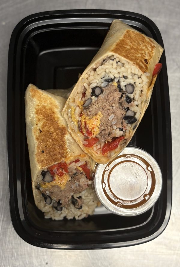 High Protein Shredded Beef Burrito