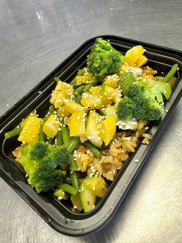 Vegetable Fried Rice (broccoli, green beans, squash, zucchini and brown rice)