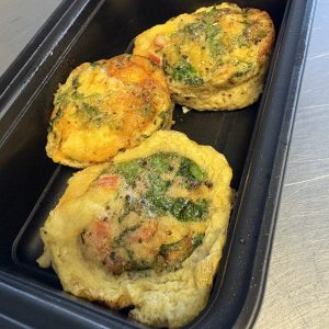 Pico De Gallo, Cheese and Spinach Egg Muffins