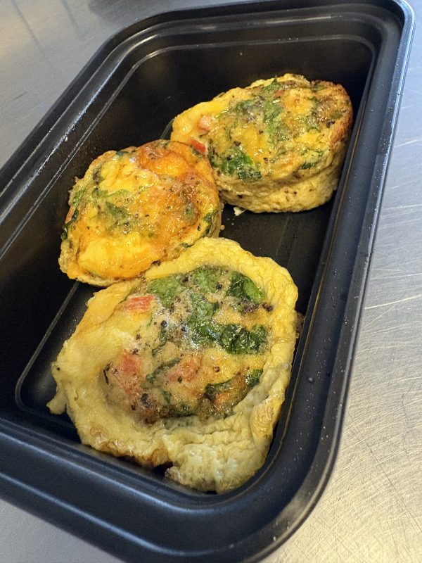 Pico De Gallo, Cheese and Spinach Egg Muffins