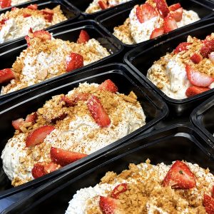 Strawberry Protein Cheesecake Pudding